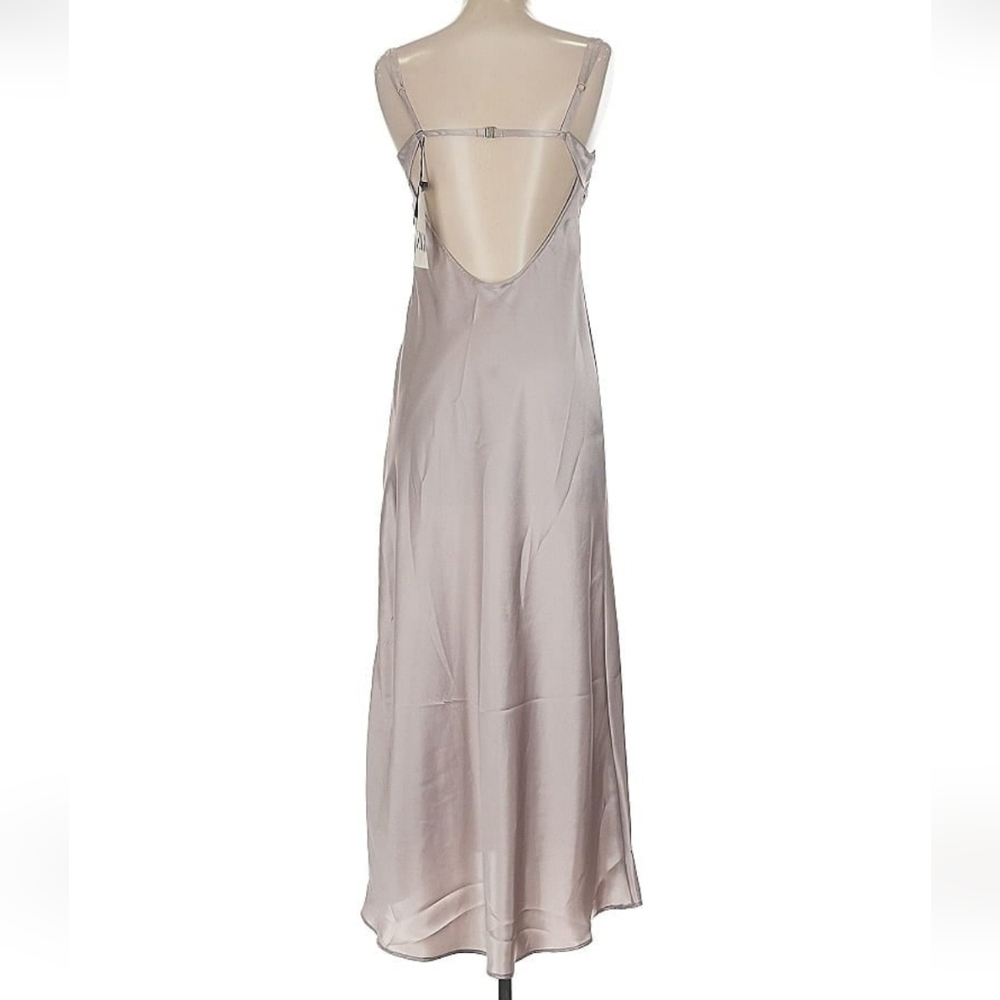 Zara * Satin Cut Out Slip Midi Dress Size M - Picture 15 of 15